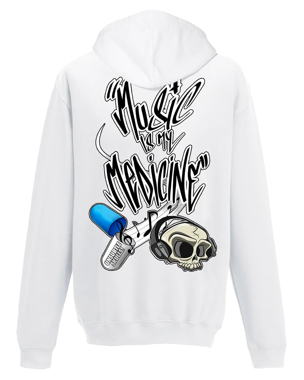 Music Is My Medicine Hoodie By Unsubtle Skulls