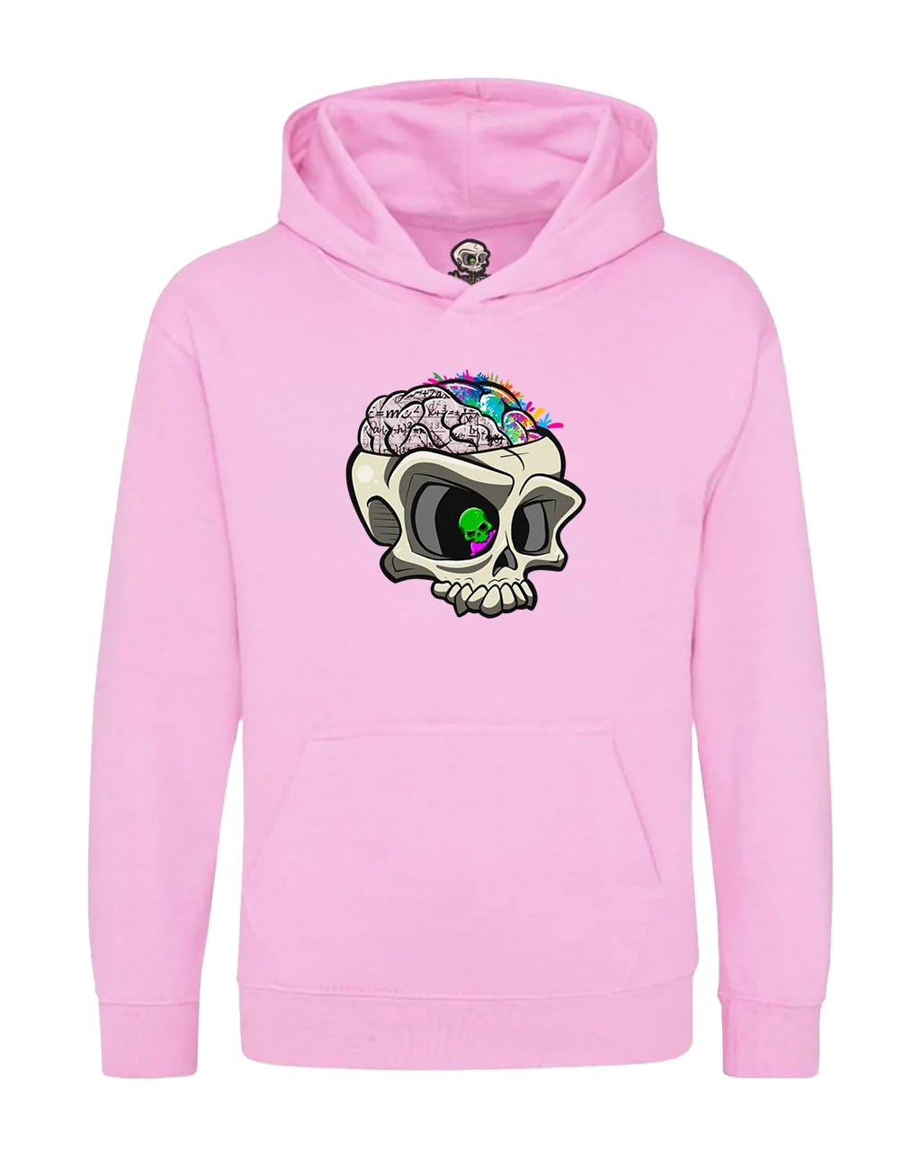 Kids ADHD Skull Mental Health Awareness Hoodie By Unsubtle Skulls