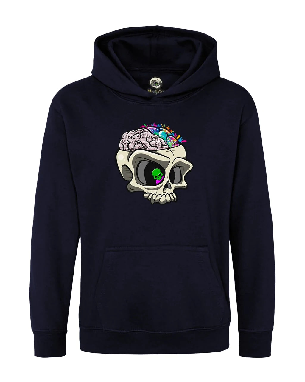 Kids ADHD Skull Mental Health Awareness Hoodie By Unsubtle Skulls