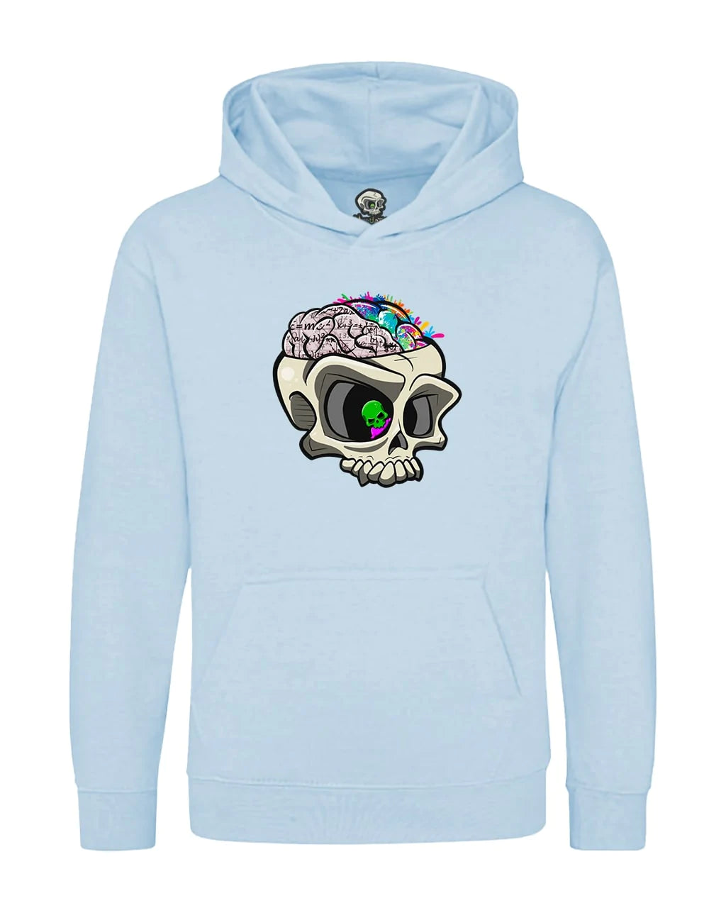 Kids ADHD Skull Mental Health Awareness Hoodie By Unsubtle Skulls