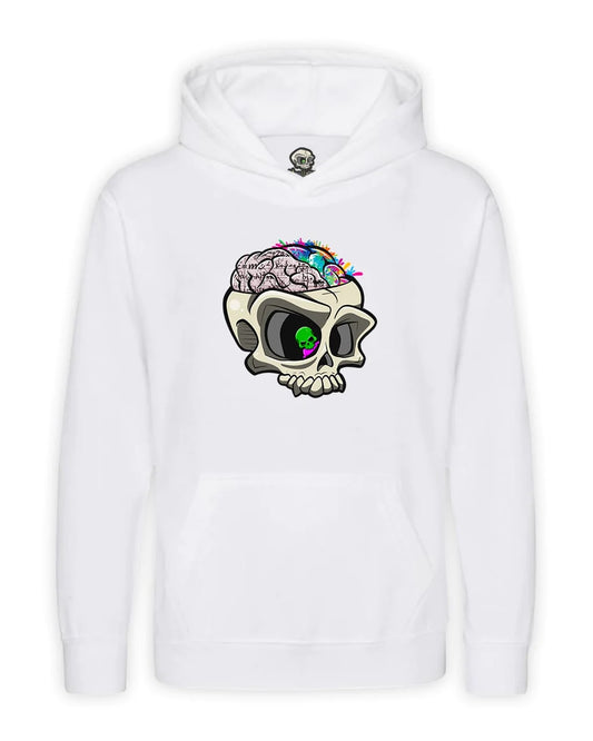 Kids ADHD Skull Mental Health Awareness Hoodie By Unsubtle Skulls