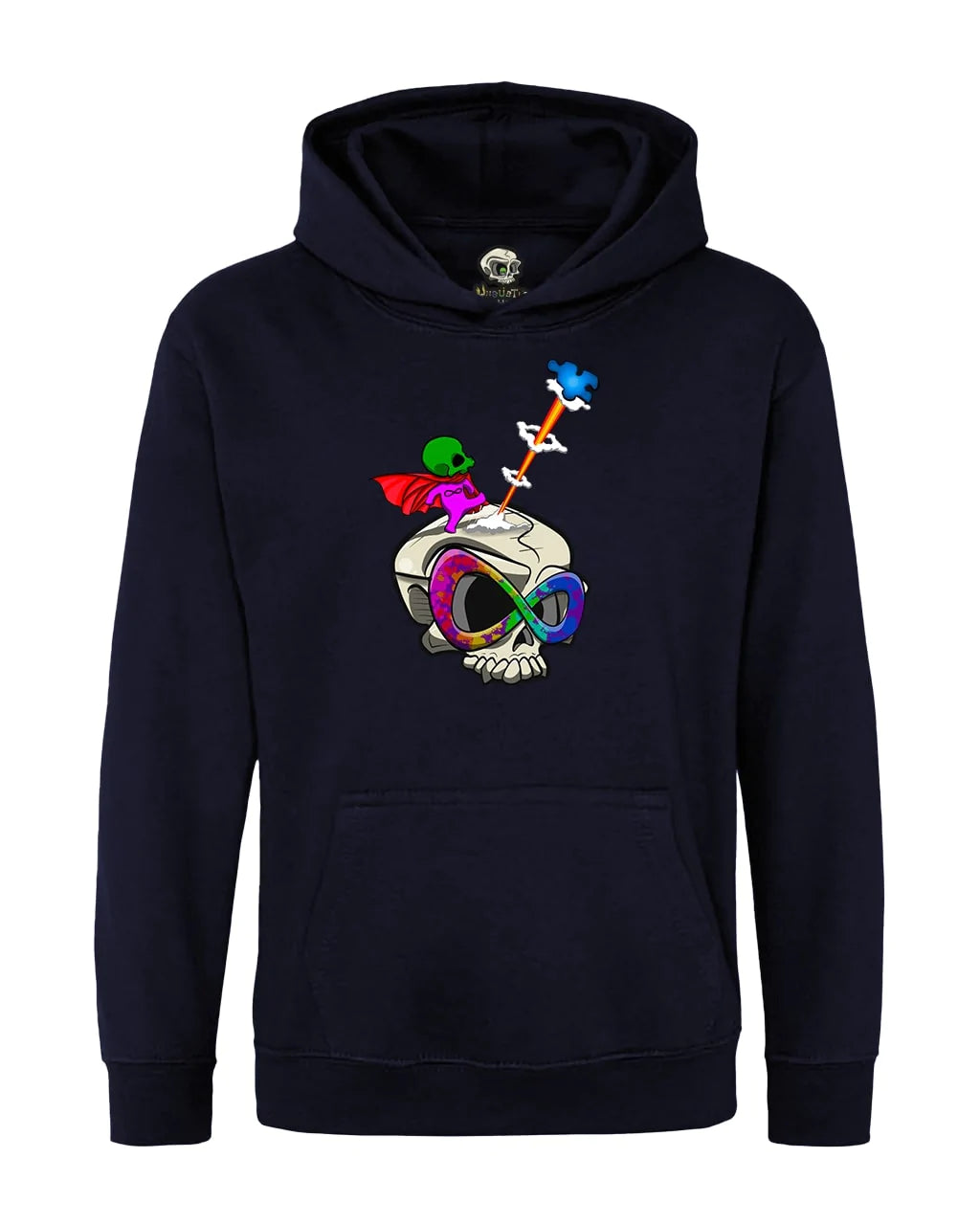 Kids Autism Skull Mental Health Awareness Hoodie By Unsubtle Skulls