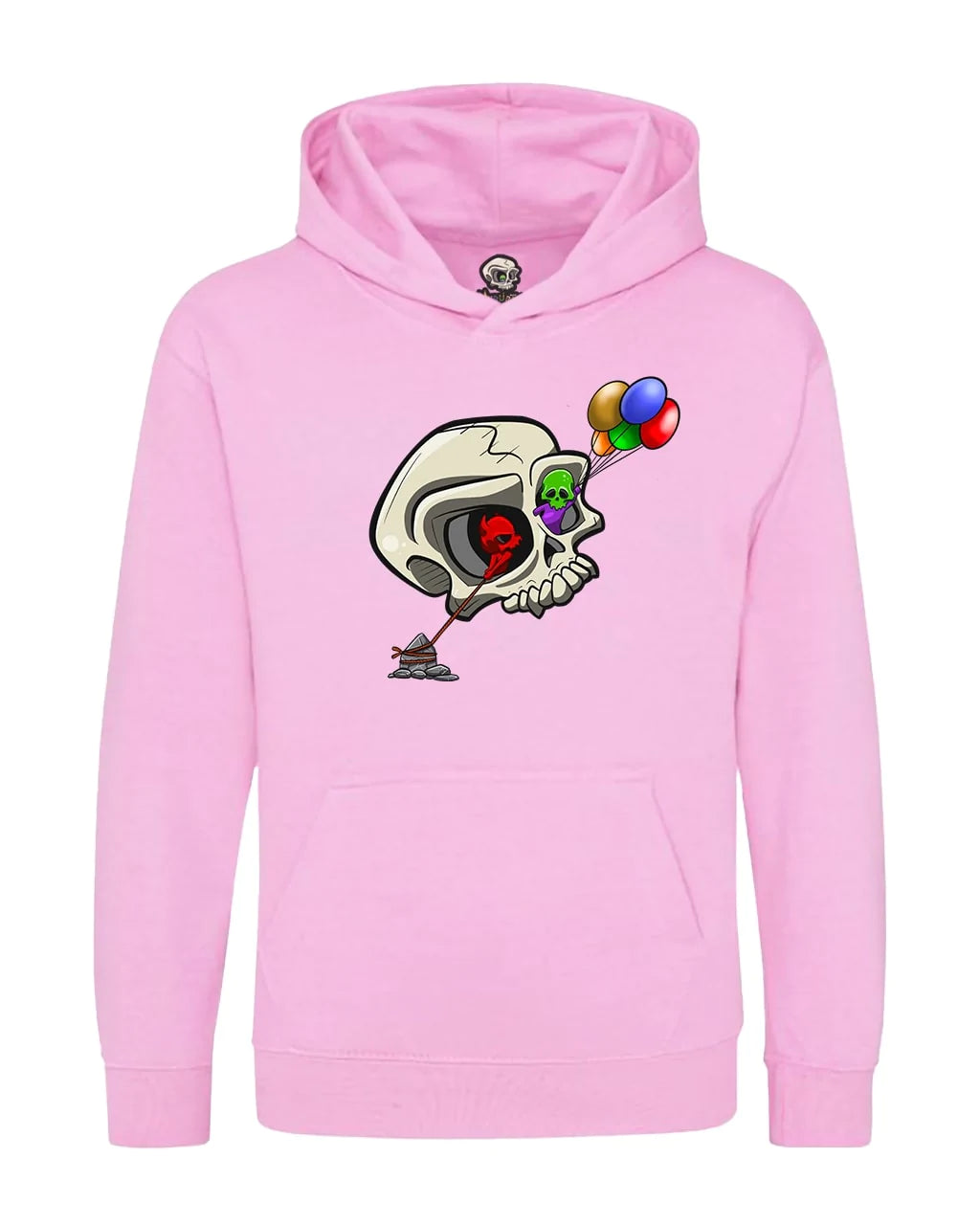 Kids Bipolar Skull Mental Health Awareness Hoodie By Unsubtle Skulls