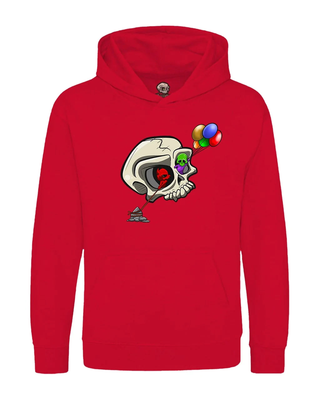 Kids Bipolar Skull Mental Health Awareness Hoodie By Unsubtle Skulls