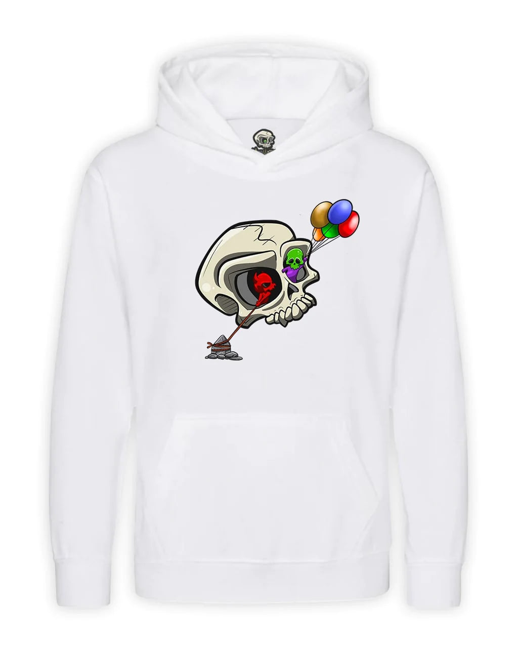 Kids Bipolar Skull Mental Health Awareness Hoodie By Unsubtle Skulls