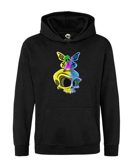 Kids Downsyndrome Skull Mental Health Awareness Hoodie By Unsubtle Skulls