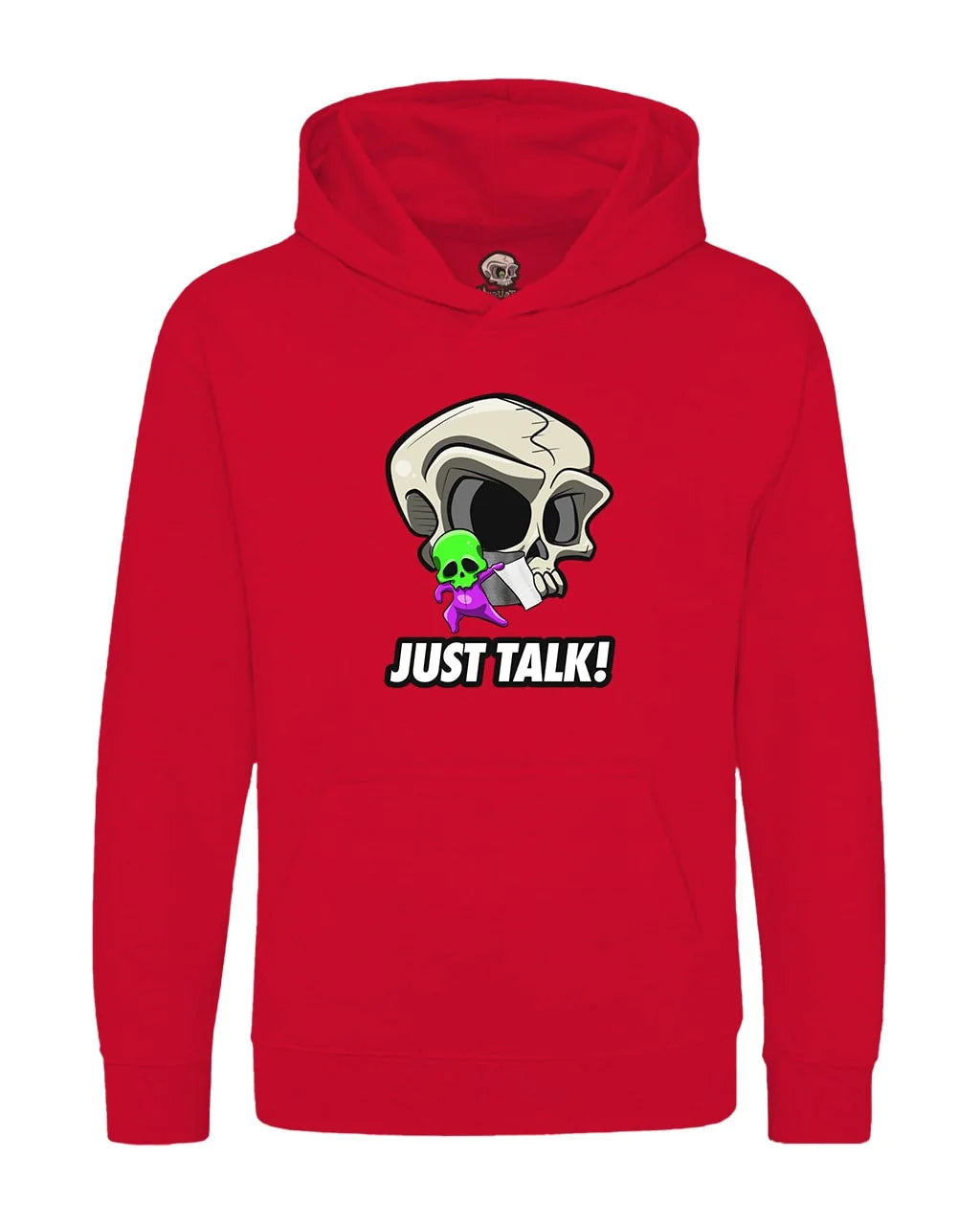 Kids Just Talk Skull Mental Health Awareness Hoodie By Unsubtle Skulls