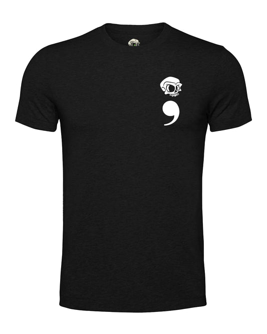 Semi-Colon Mental Health Awareness T-Shirt By Unsubtle Skulls