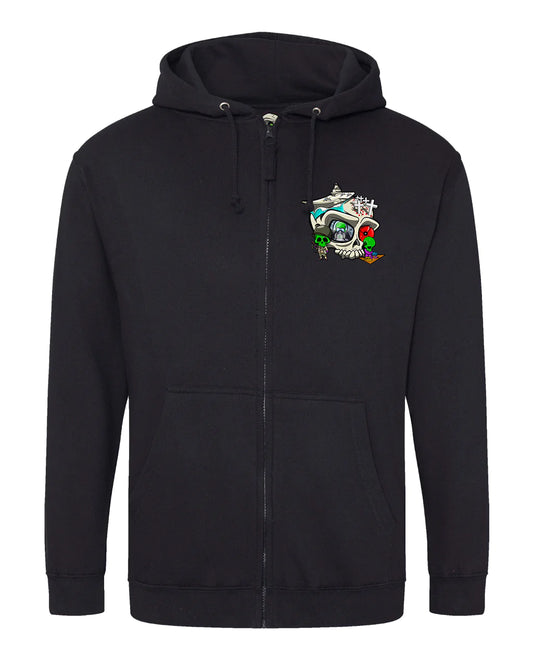 Remembrance Full Zip Hoodie By Unsubtle Skulls