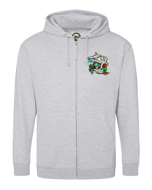 Remembrance Full Zip Hoodie By Unsubtle Skulls