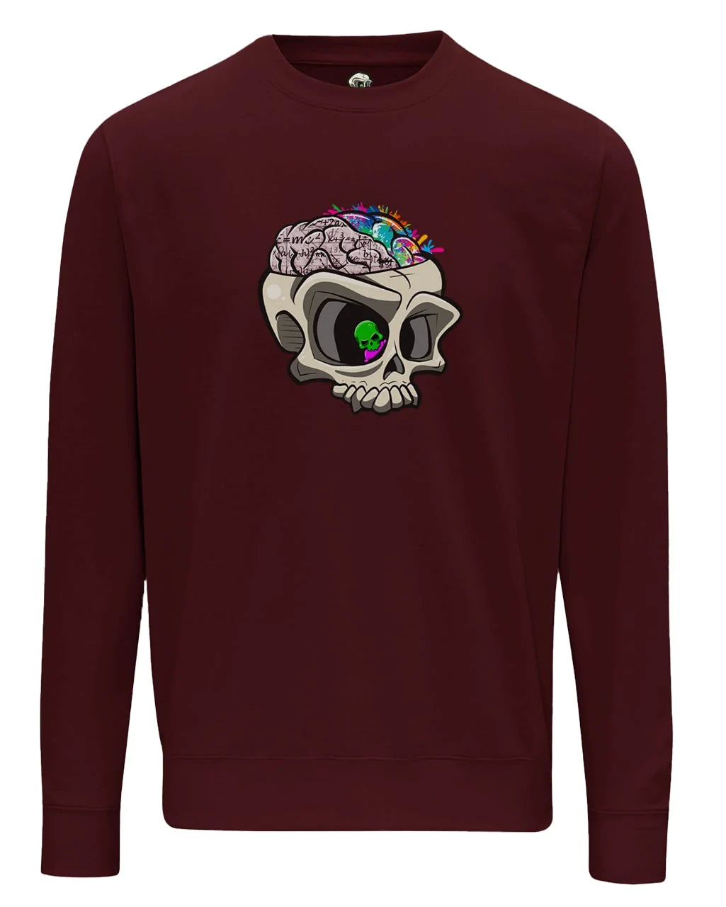 Burgundy ADHD Mental Health Awareness Sweater By Unsubtle Skulls