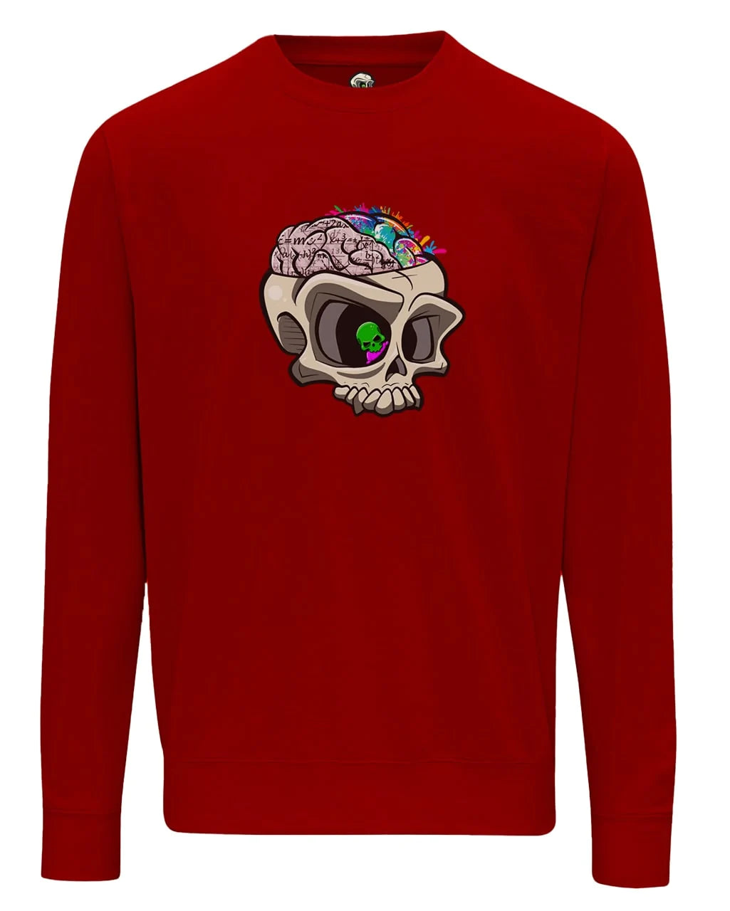 Red ADHD Mental Health Awareness Sweater By Unsubtle Skulls