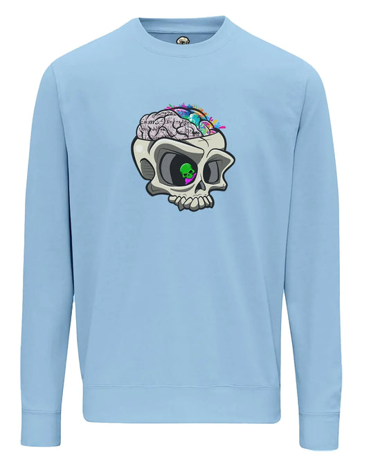 Sky Blue ADHD Mental Health Awareness Sweater By Unsubtle Skulls