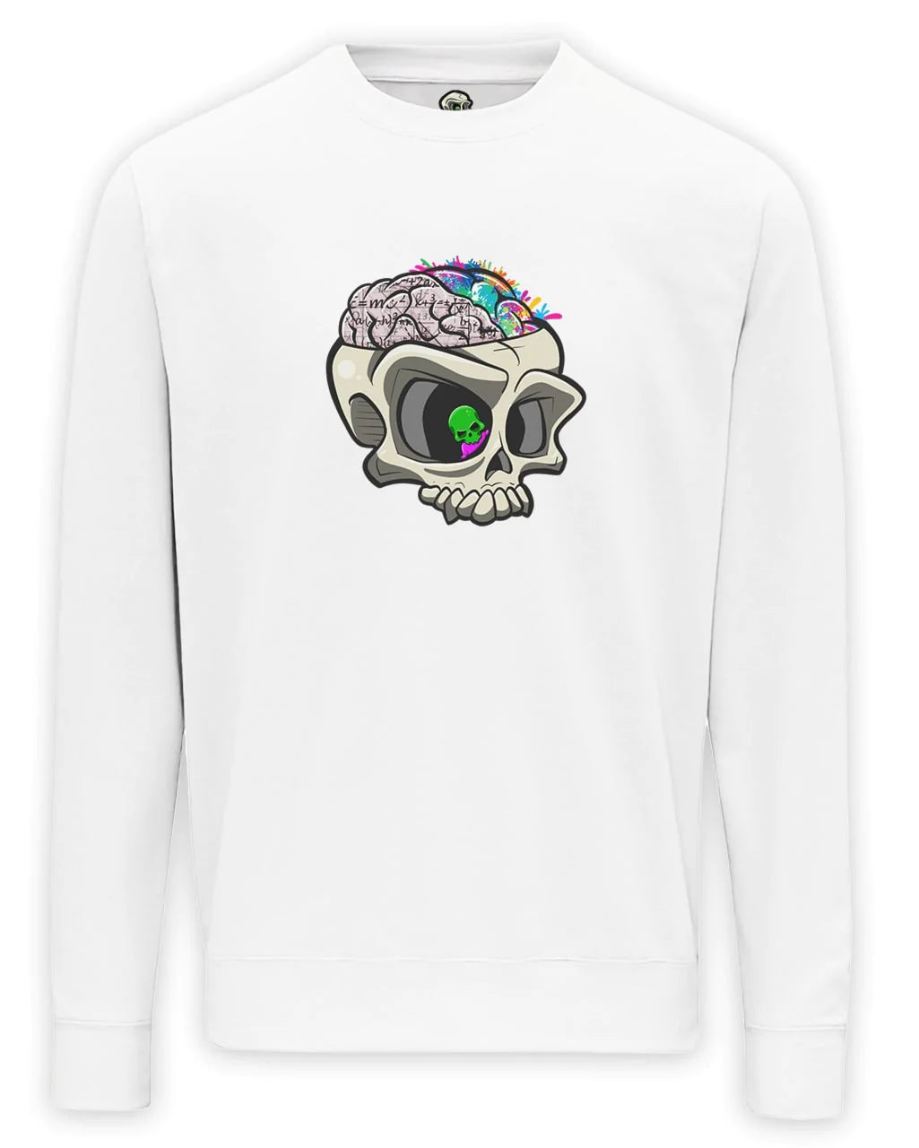 White ADHD Mental Health Awareness Sweater By Unsubtle Skulls