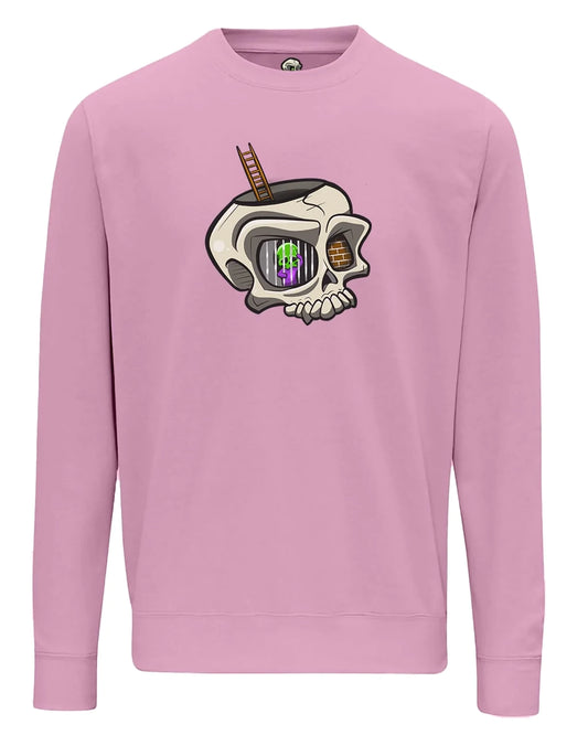 Pink Anxiety Mental Health Awareness Sweater By Unsubtle Skulls