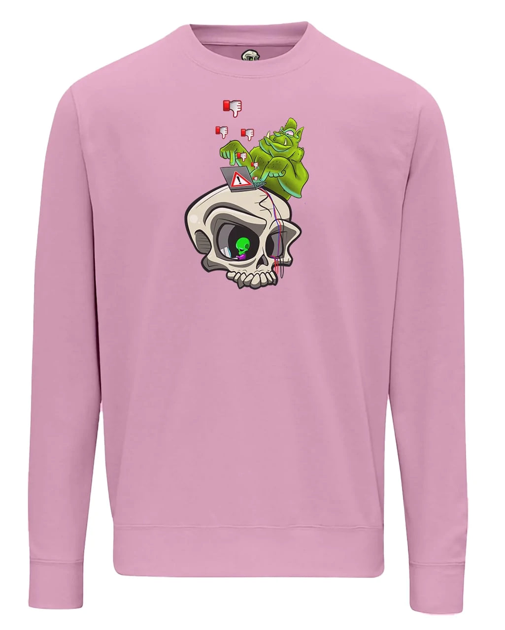 Pink Internet Troll Cyberbullying Awareness Sweater By Unsubtle Skulls