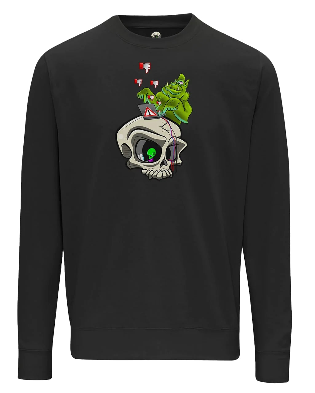 Black Internet Troll Cyberbullying Awareness Sweater By Unsubtle Skulls