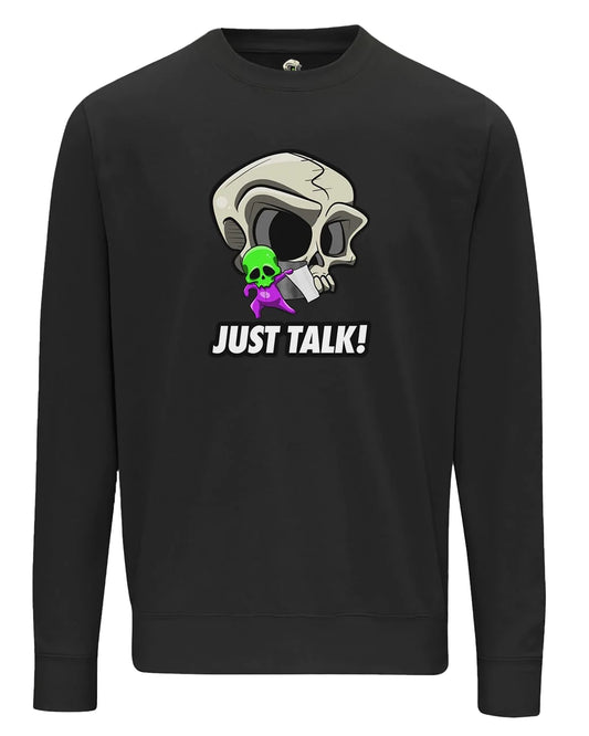 Just Talk Mental Health Awareness Sweater By Unsubtle Skulls