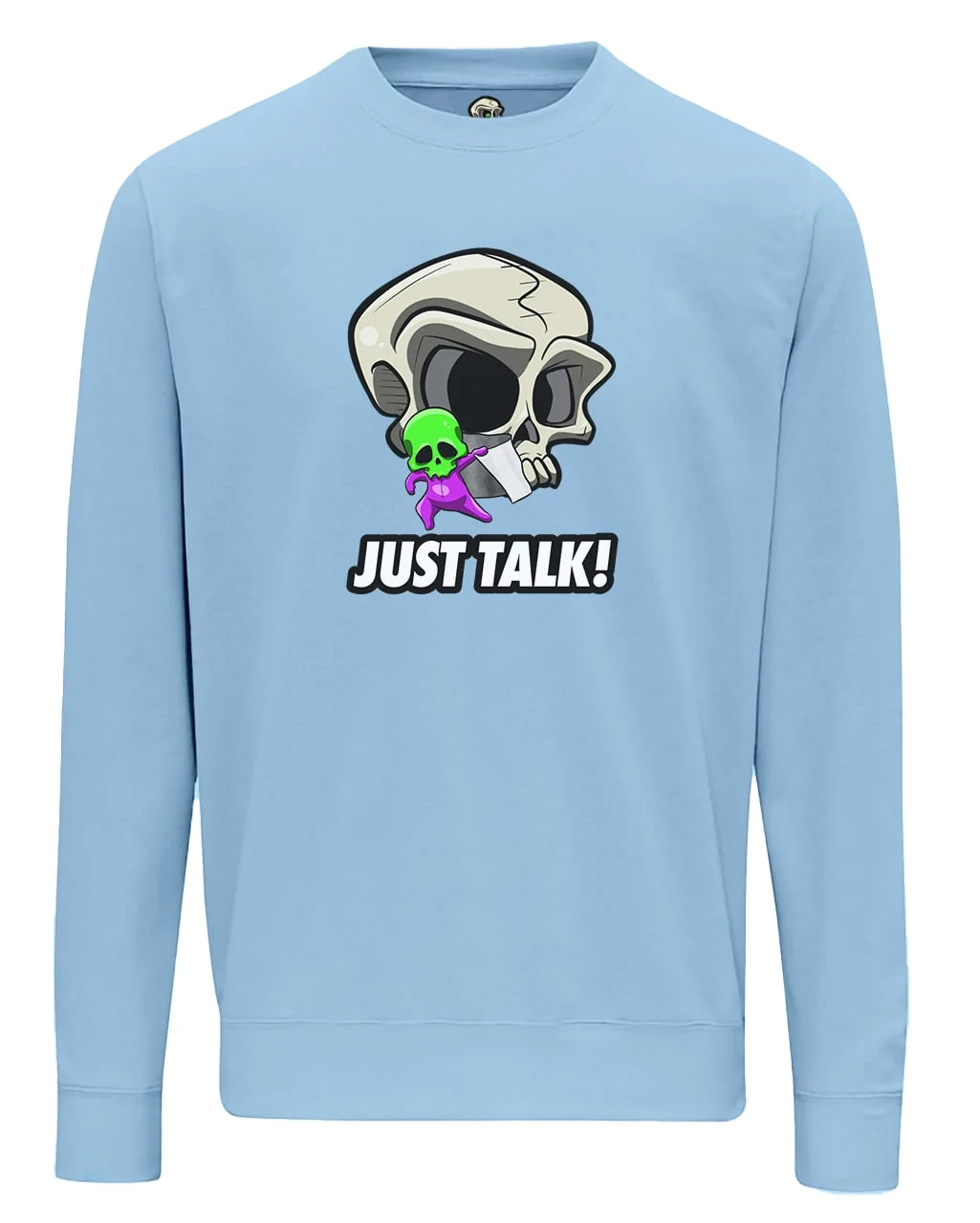 Just Talk Mental Health Awareness Sweater By Unsubtle Skulls