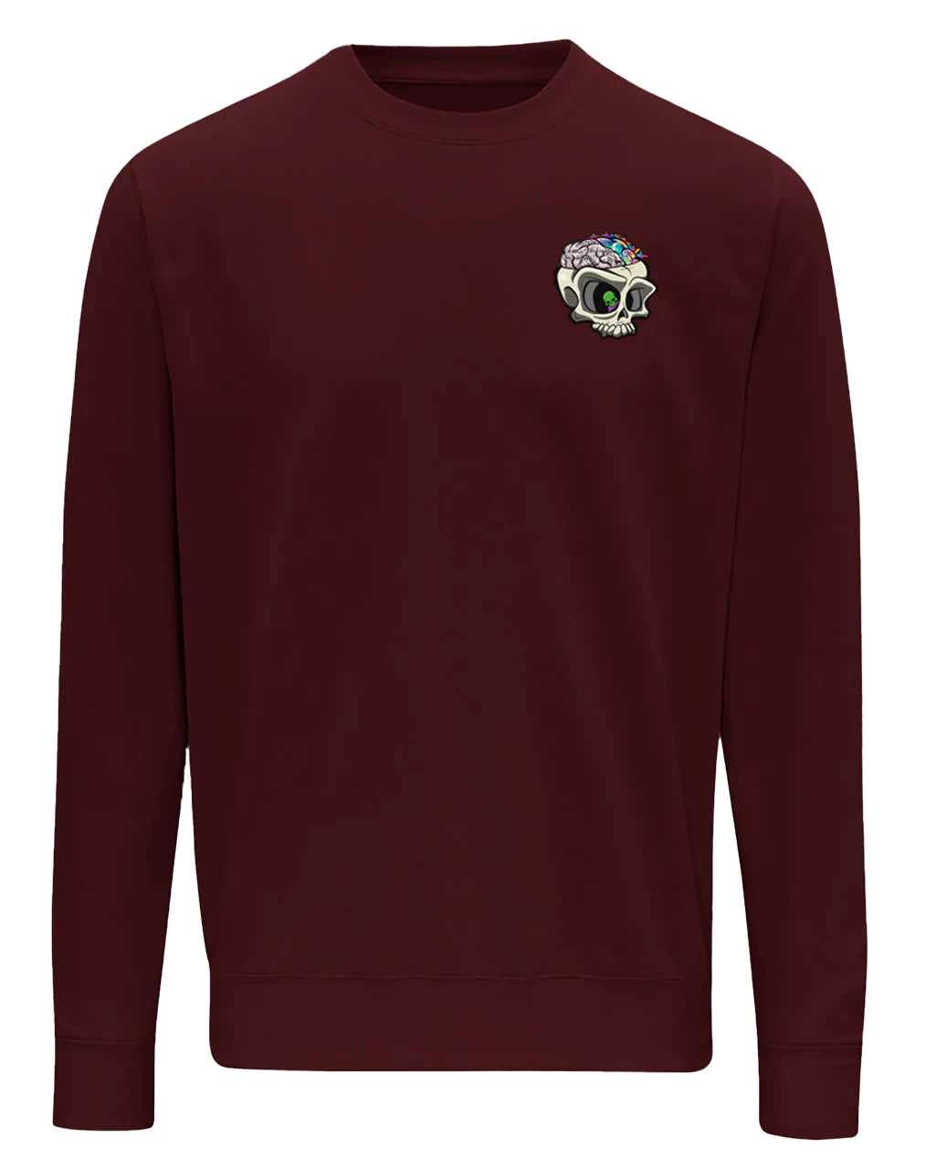 Burgundy ADHD Mental Health Awareness Sweater By Unsubtle Skulls