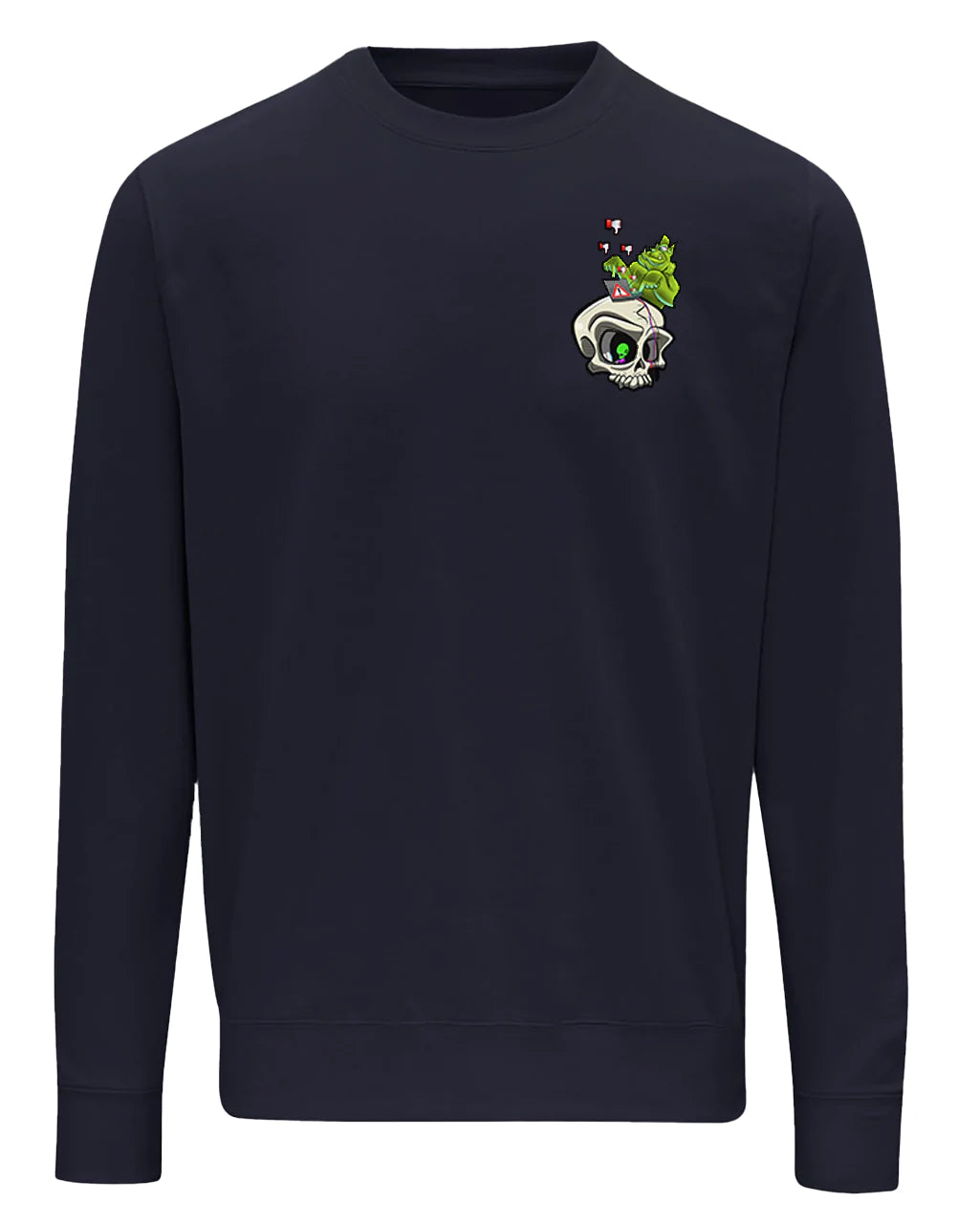 Navy Internet Troll Cyberbullying Awareness Sweater By Unsubtle Skulls