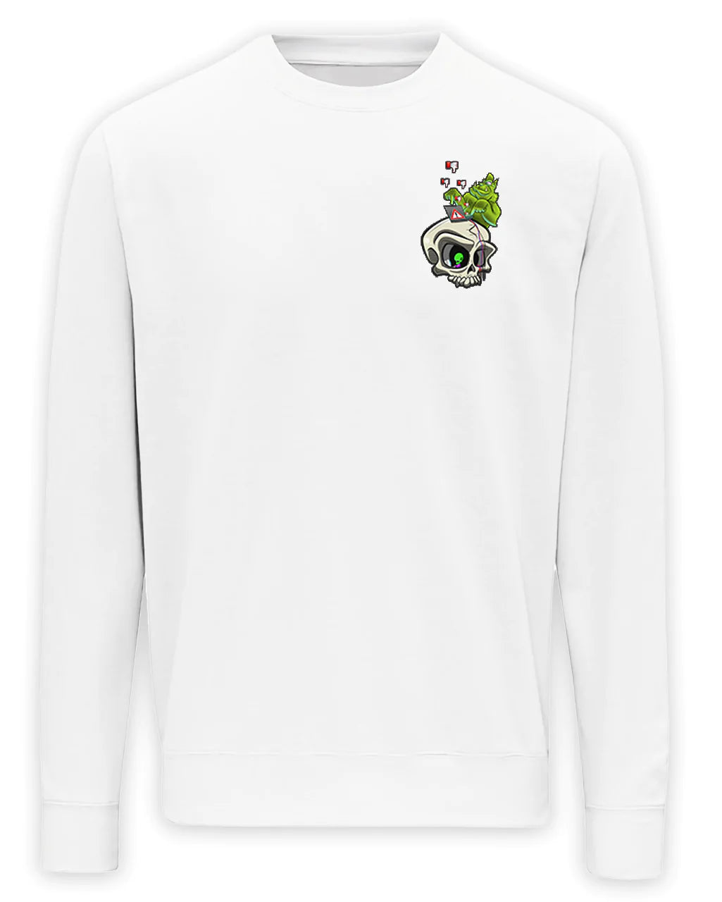 White Internet Troll Cyberbullying Awareness Sweater By Unsubtle Skulls