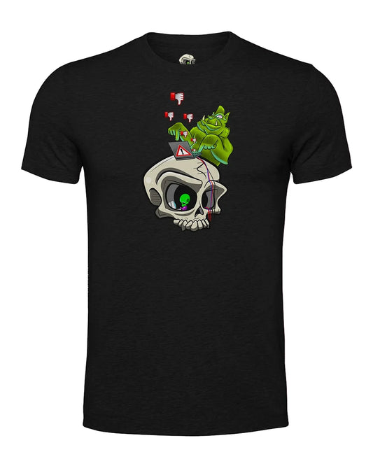 Black Internet Troll Cyberbullying Awareness T-Shirt By Unsubtle Skulls