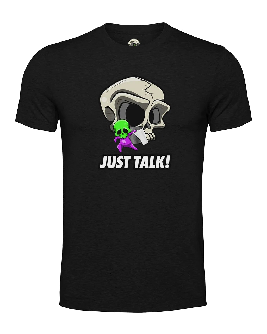 Just Talk Skull Mental Health Awareness T-Shirt By Unsubtle Skulls