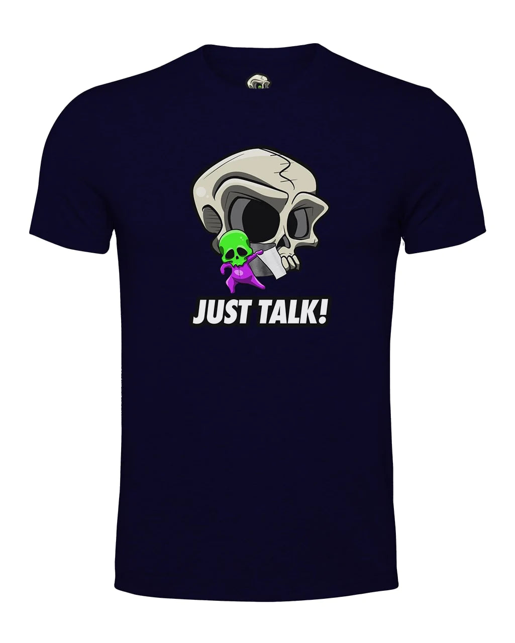 Just Talk Skull Mental Health Awareness T-Shirt By Unsubtle Skulls