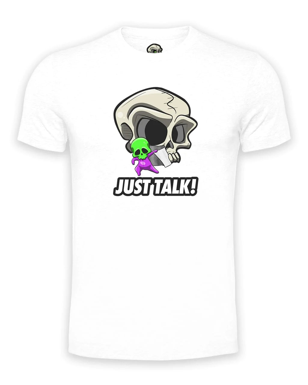 Just Talk Skull Mental Health Awareness T-Shirt By Unsubtle Skulls