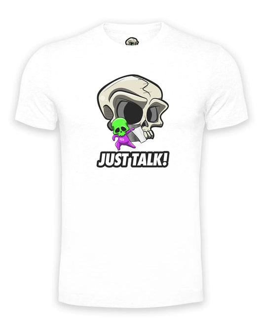 Just Talk Skull Mental Health Awareness T-Shirt By Unsubtle Skulls