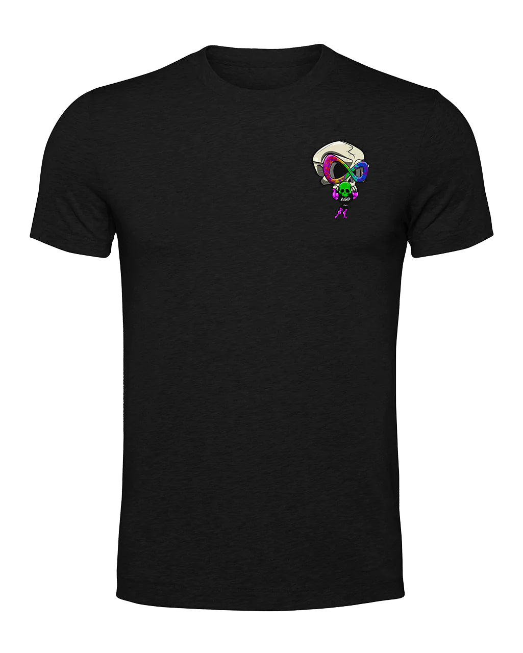 Black ASD Mental Health Awareness T-Shirts By Unsubtle Skulls