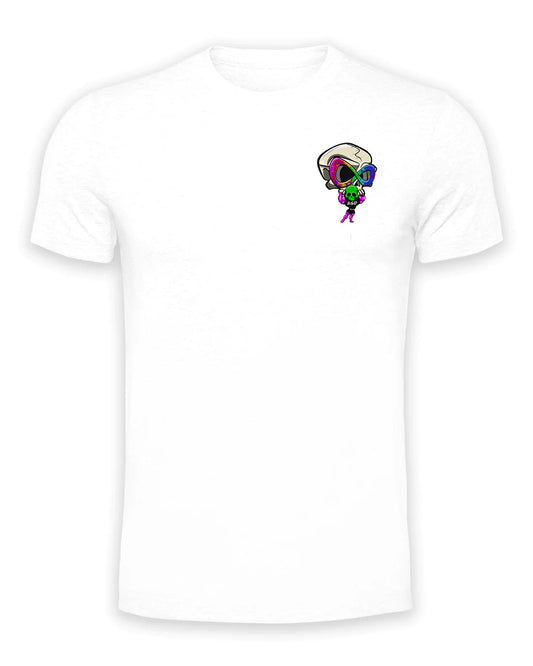 White ASD Mental Health Awareness T-Shirts By Unsubtle Skulls