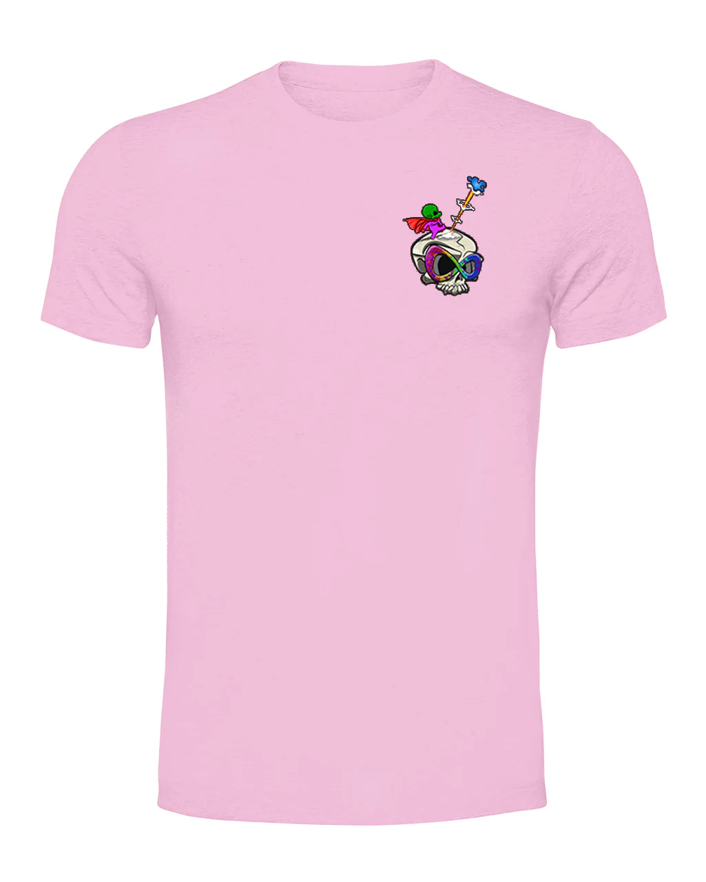 Pink Autism Skull Mental Health Awareness T-Shirt By Unsubtle Skulls