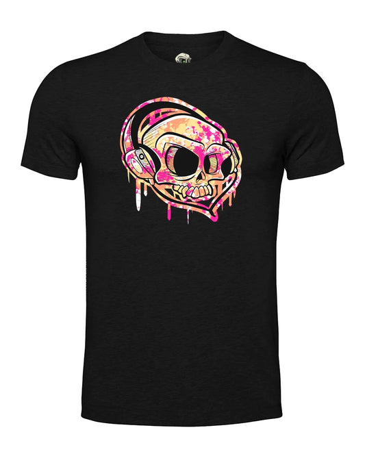 Heahphones Skull Mental Health Awareness T-Shirt By Unsubtle Skulls