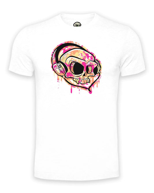 Heahphones Skull Mental Health Awareness T-Shirt By Unsubtle Skulls