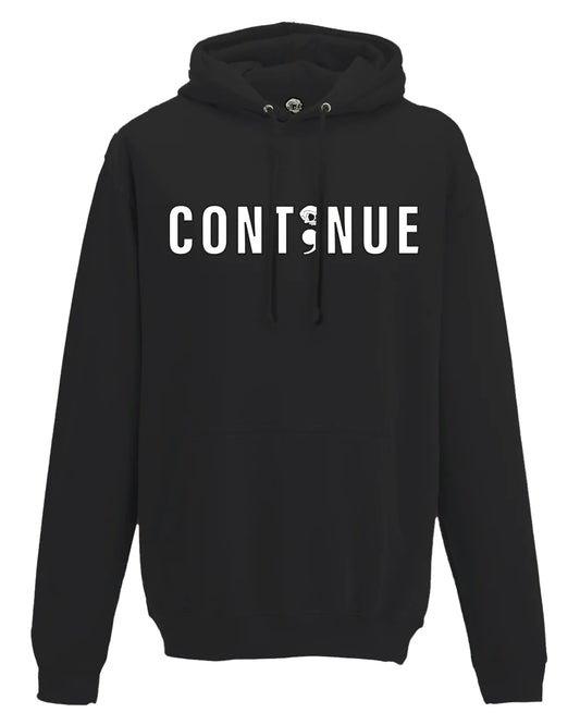 Continue Mental Health Awareness Hoodie By Unsubtle Skulls