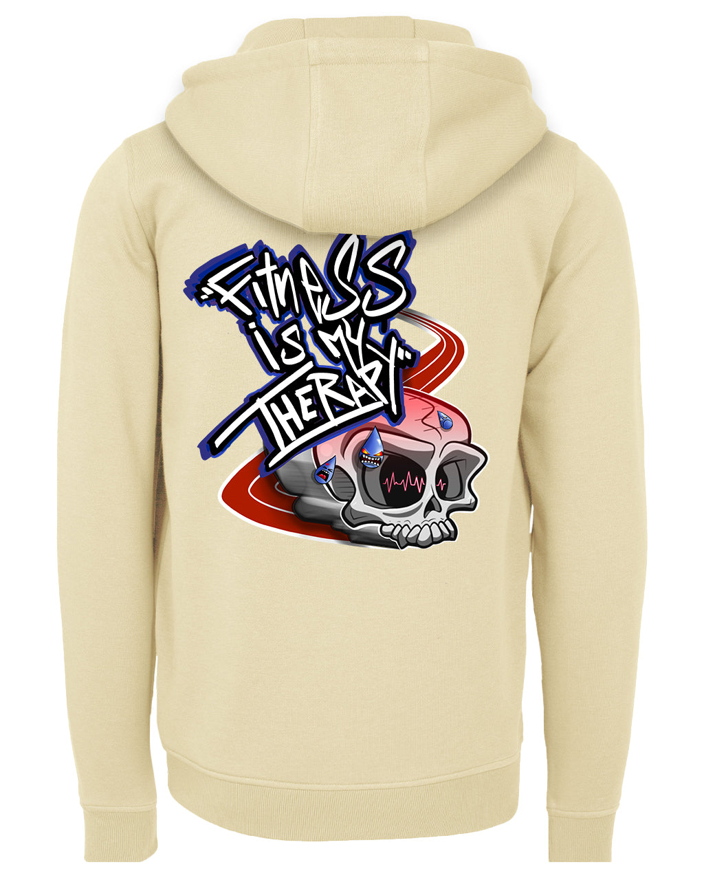 Fitness Is My Therapy Zipped Hoodie / Mental Health Awareness