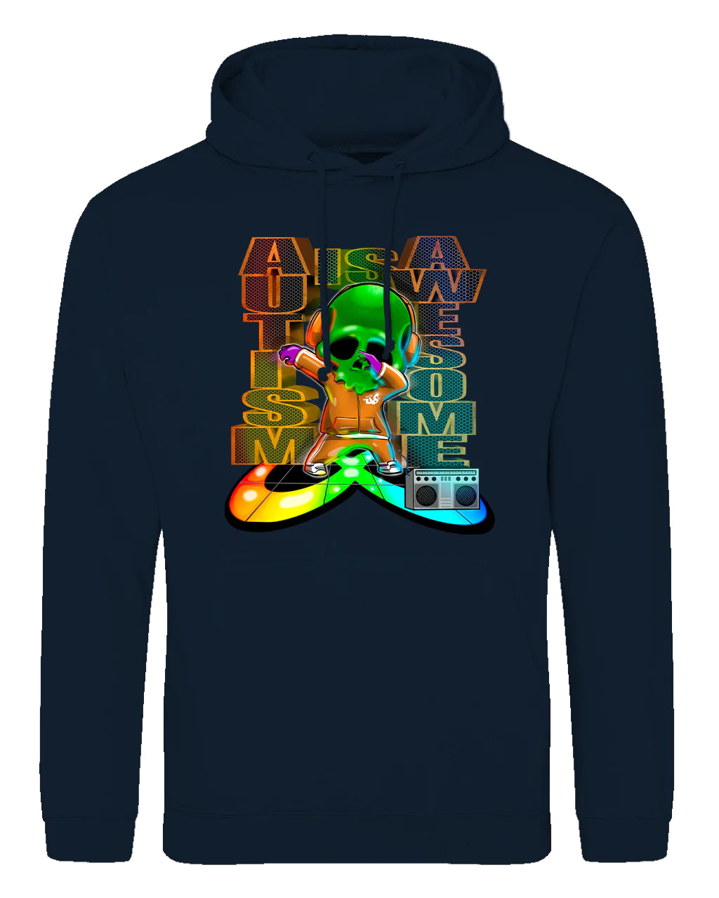 Autism Mental Health Awareness Hoodie By Unsubtle Skulls