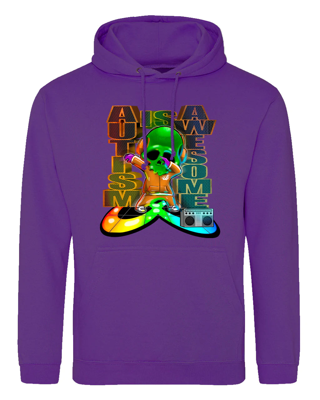 Autism Mental Health Awareness Hoodie By Unsubtle Skulls