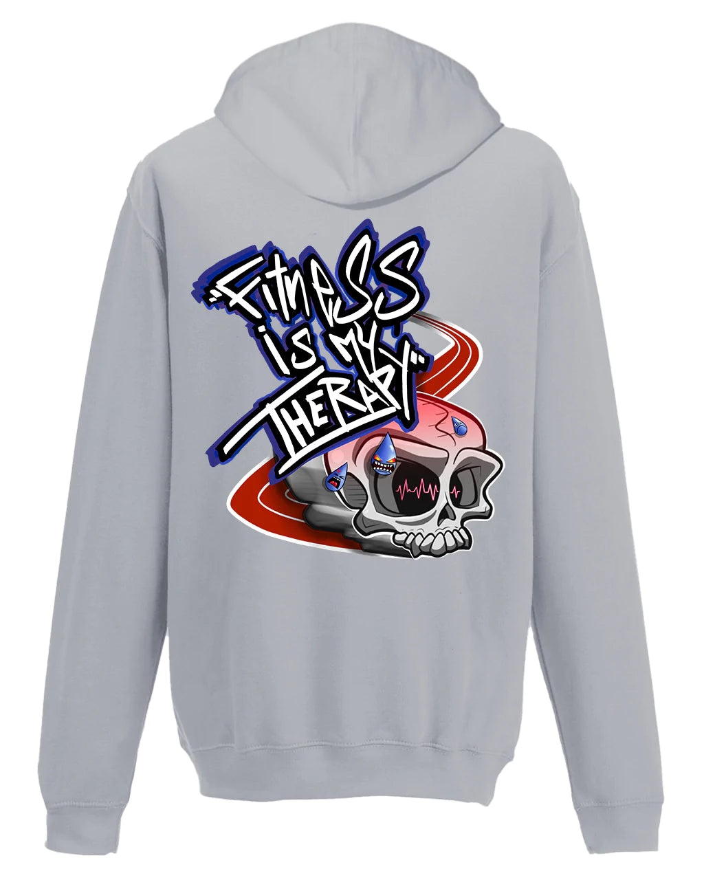 Fitness Is My Therapy Hoodie / Mental Health Awareness By Unsubtle Skulls