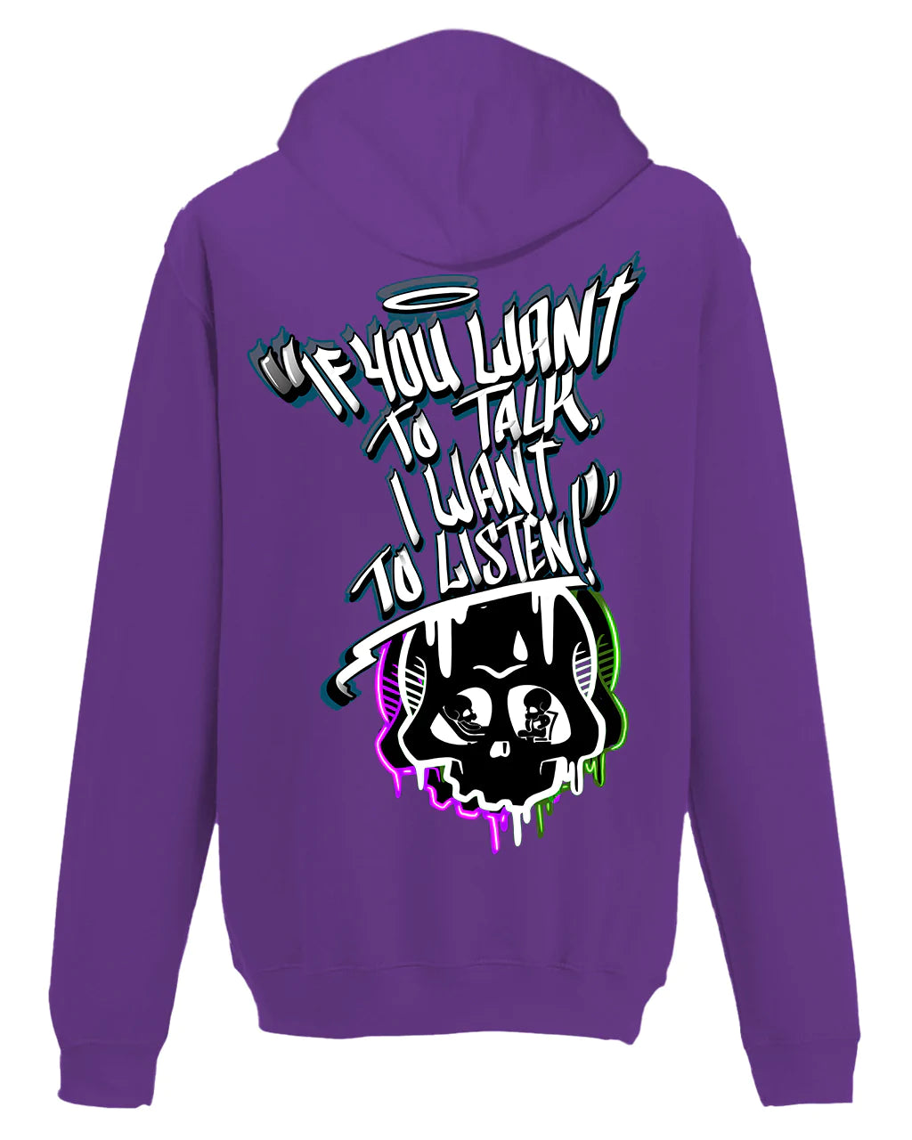 I Want To Listen Street A-Wear Hoodie / Mental Health Awareness By Unsubtle Skulls
