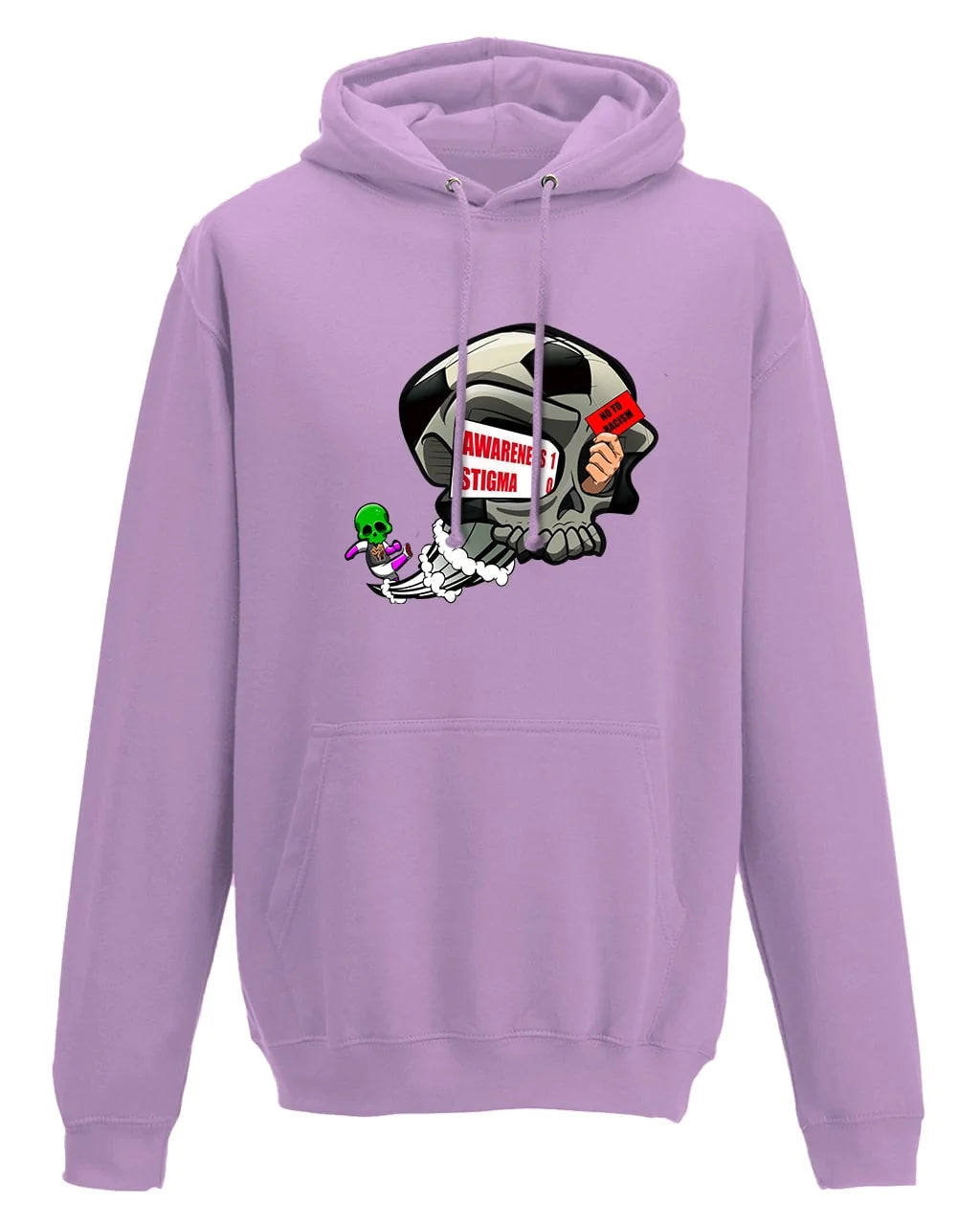 Lavender Anti Racism Awareness Hoodie By Unsubtle Skulls