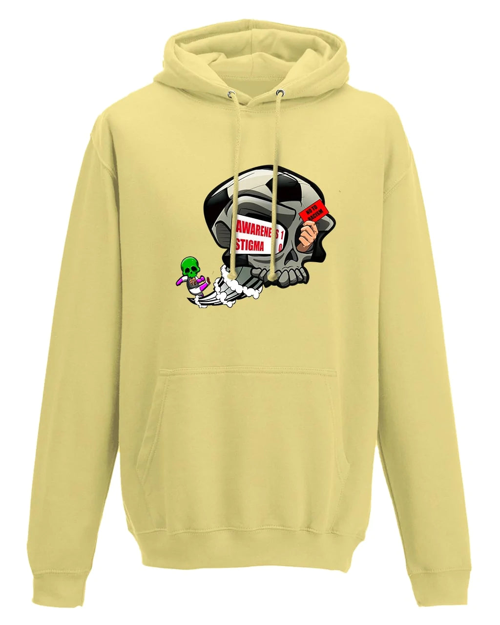 Sherbet Lemon Anti Racism Awareness Hoodie By Unsubtle Skulls