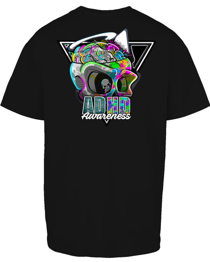 ADHD Reworked Back Oversized T-Shirt / Neurodiversity Awareness