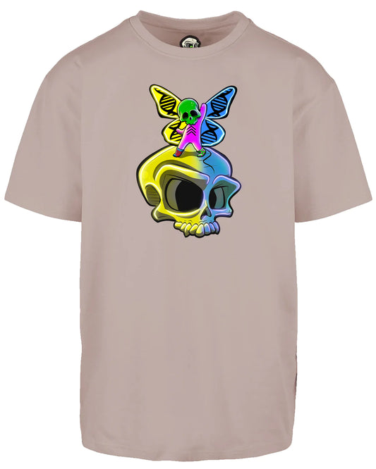 Downsyndrome Skull Oversized T-Shirt / Mental Health Awareness