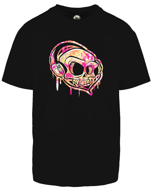 Headphones Skull Oversized T-Shirt / Mental Health Awareness