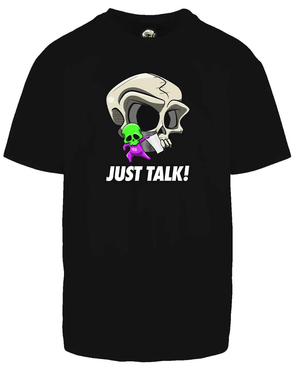 Just Talk Skull Oversized T-Shirt / Mental Health Awareness