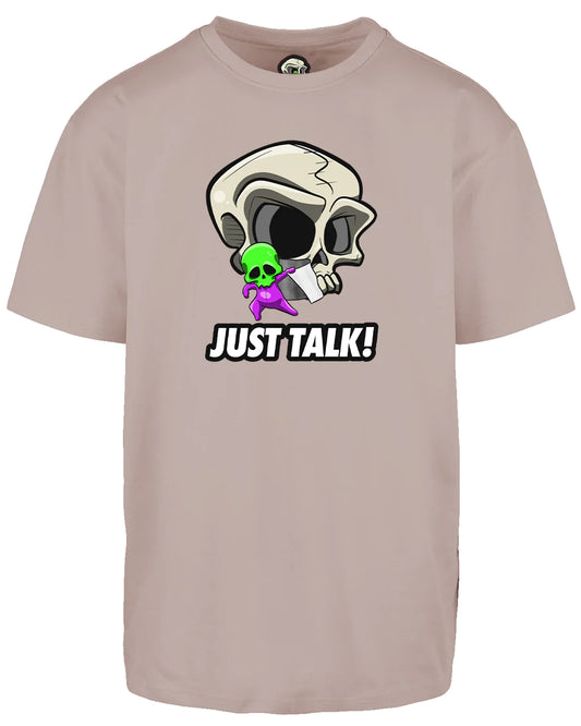 Just Talk Skull Oversized T-Shirt / Mental Health Awareness