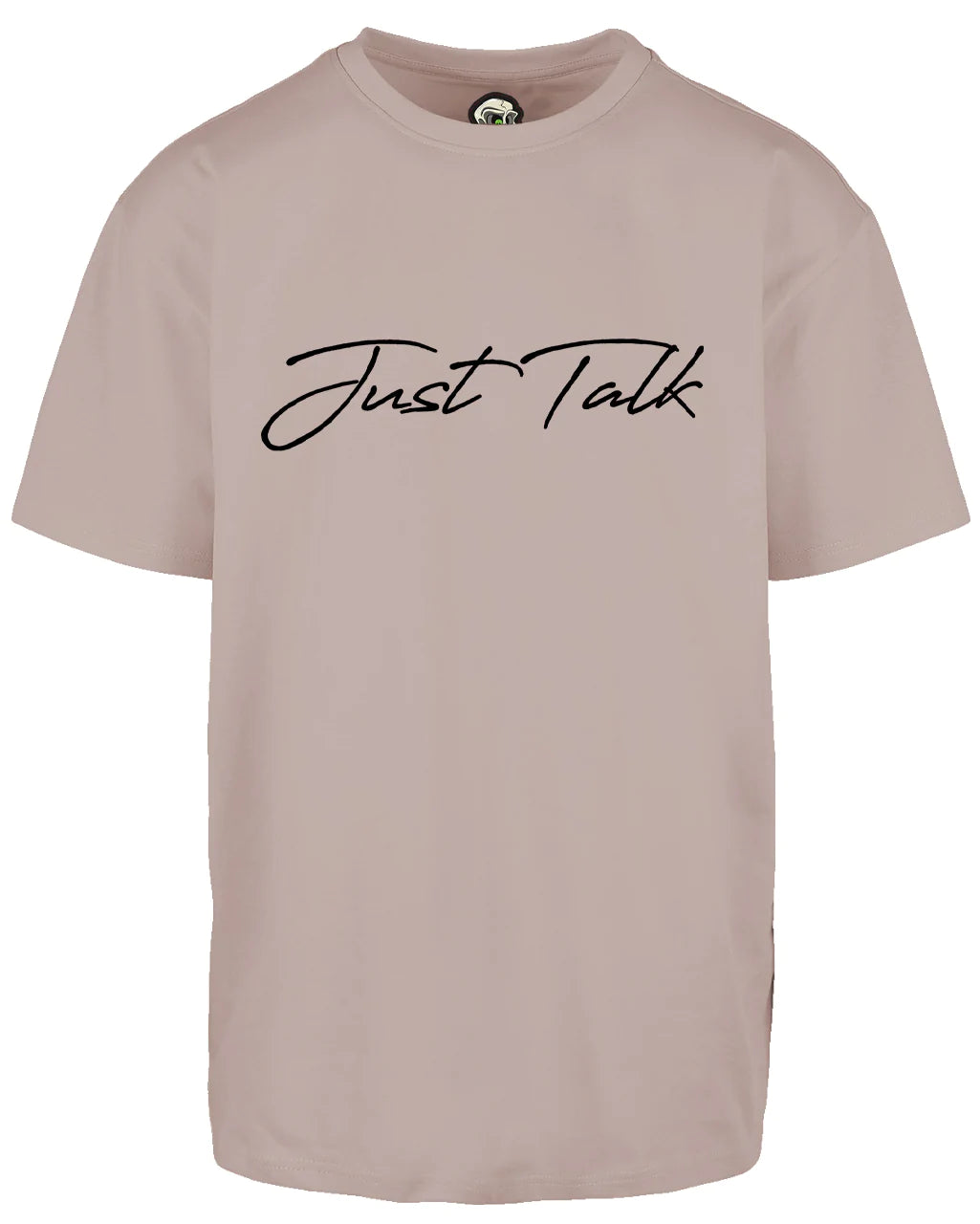 Just Talk Black Script Oversized T-Shirt